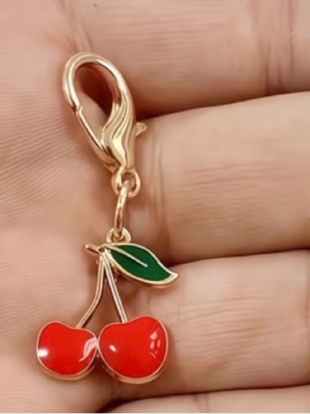 20 Gold Toned Cherry Keychain Charms (for Buyer Thank Yous)